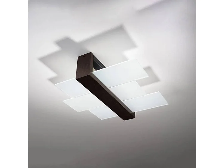 Plafondlampen Feniks Scandinavisch Van  - 2 Lichtbronnen - L.43 X H.12 Cm - Wenge