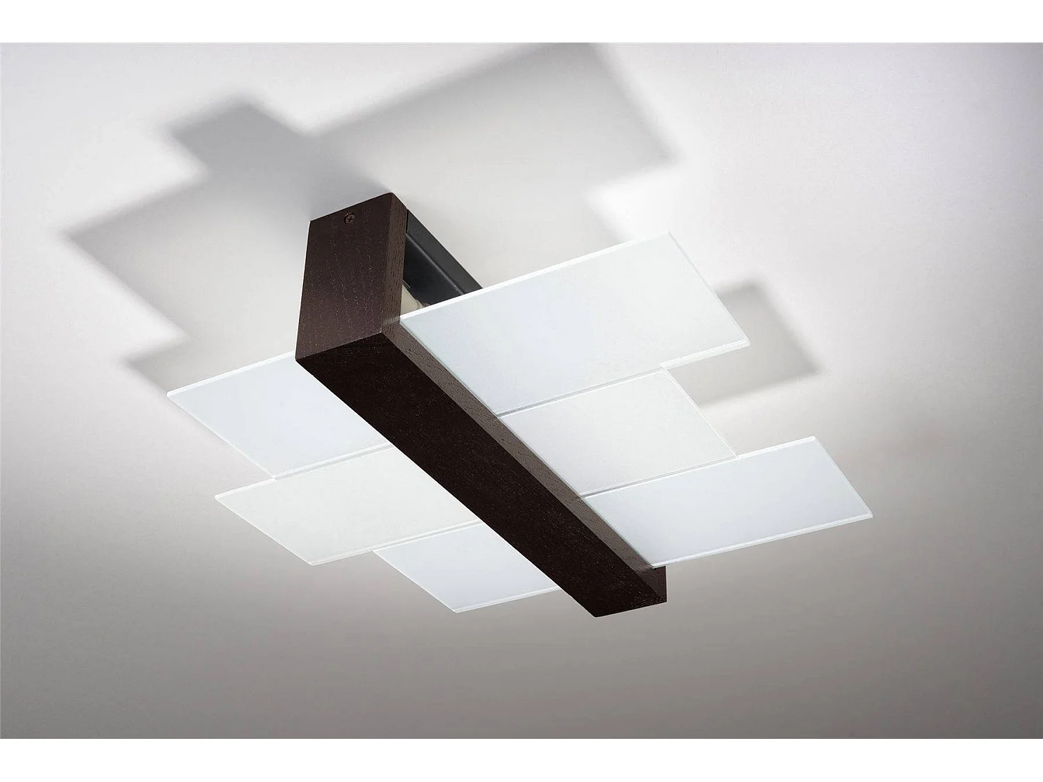 Plafondlampen Feniks Scandinavisch Van  - 2 Lichtbronnen - L.43 X H.12 Cm - Wenge