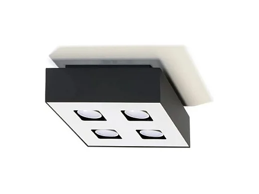 Sollux MONO Plafonnier à 4 Lumières Noir et Blanc, GU10