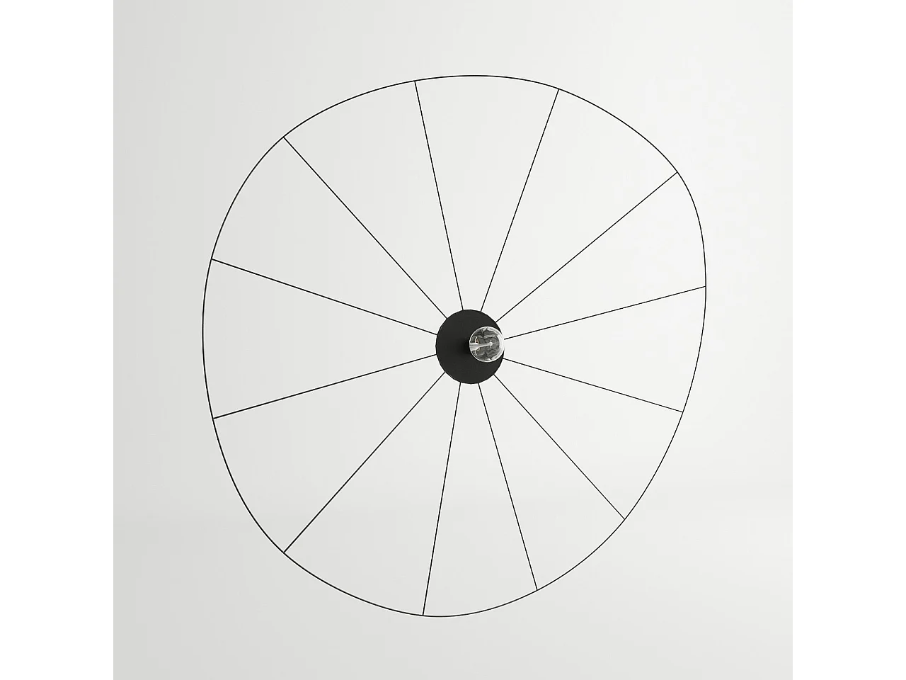 Luminárias De Teto Eskola Minimalista, Aço - 1 Lichtbronnen - L.70 X H.12.4 Cm - Preto