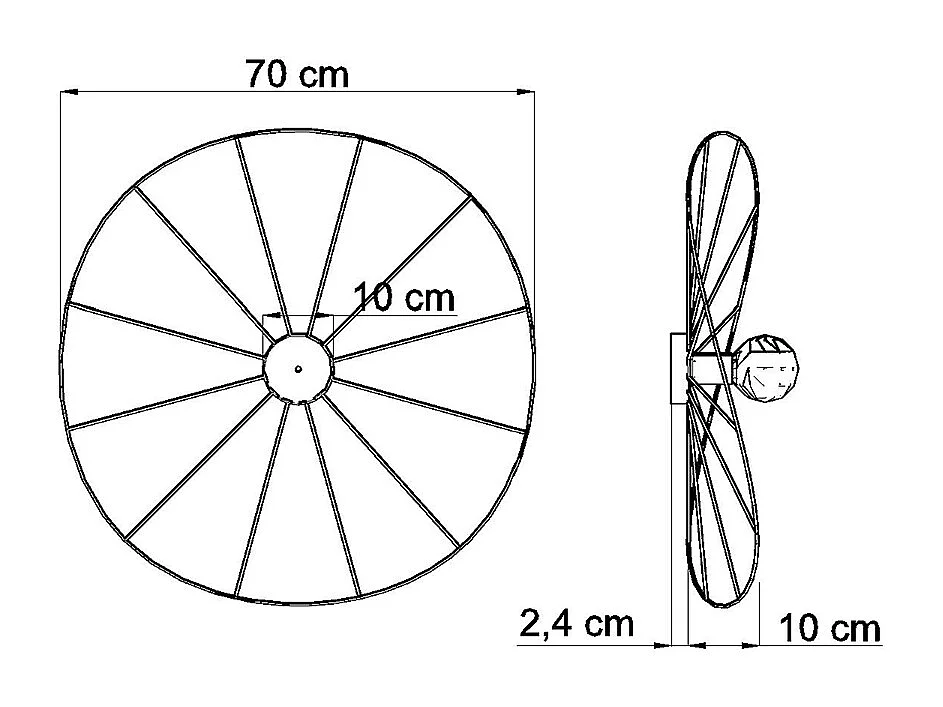 Luminárias De Teto Eskola Minimalista, Aço - 1 Lichtbronnen - L.70 X H.12.4 Cm - Preto