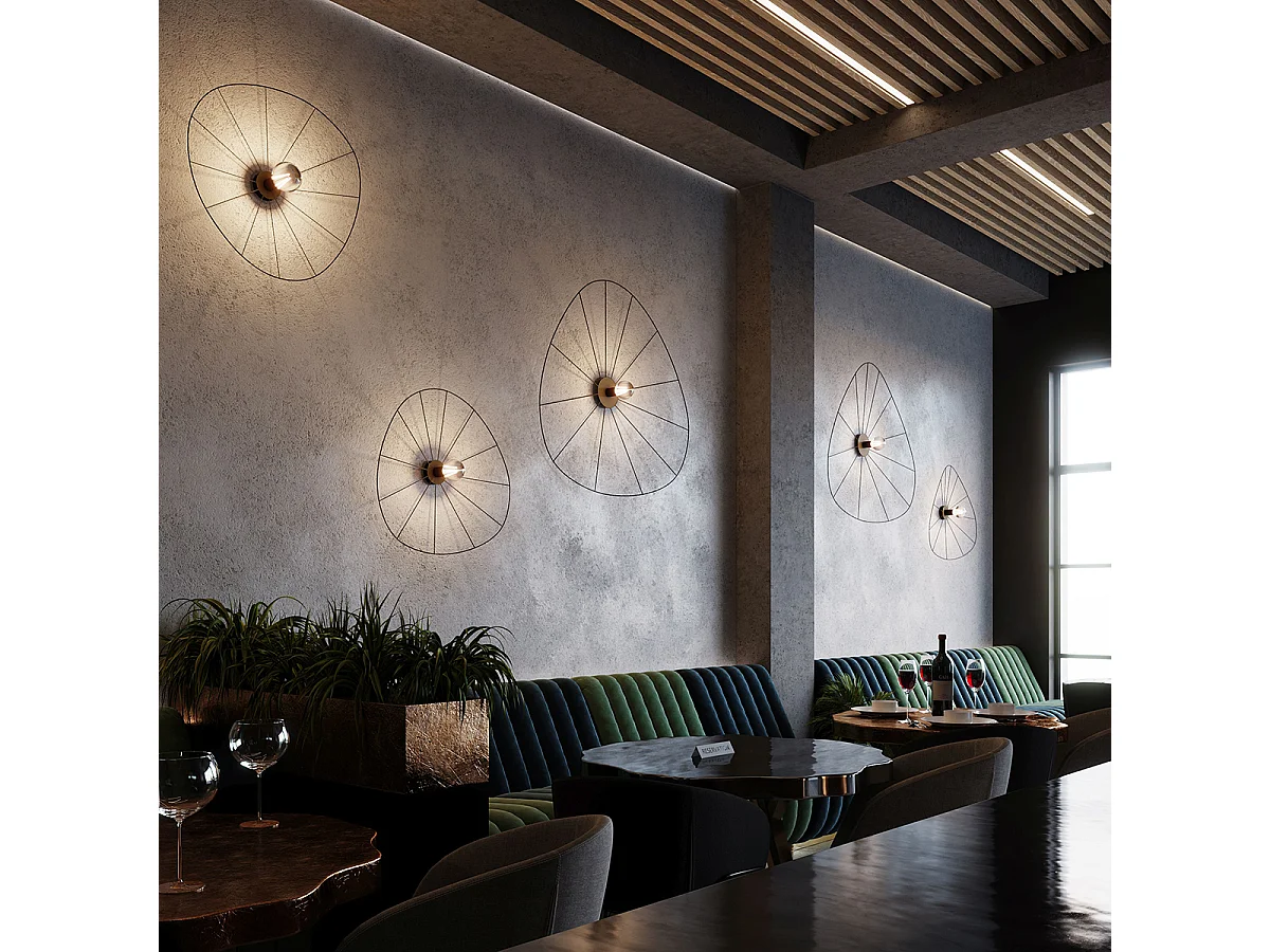 Luminárias De Teto Eskola Minimalista, Aço - 1 Lichtbronnen - L.70 X H.12.4 Cm - Preto