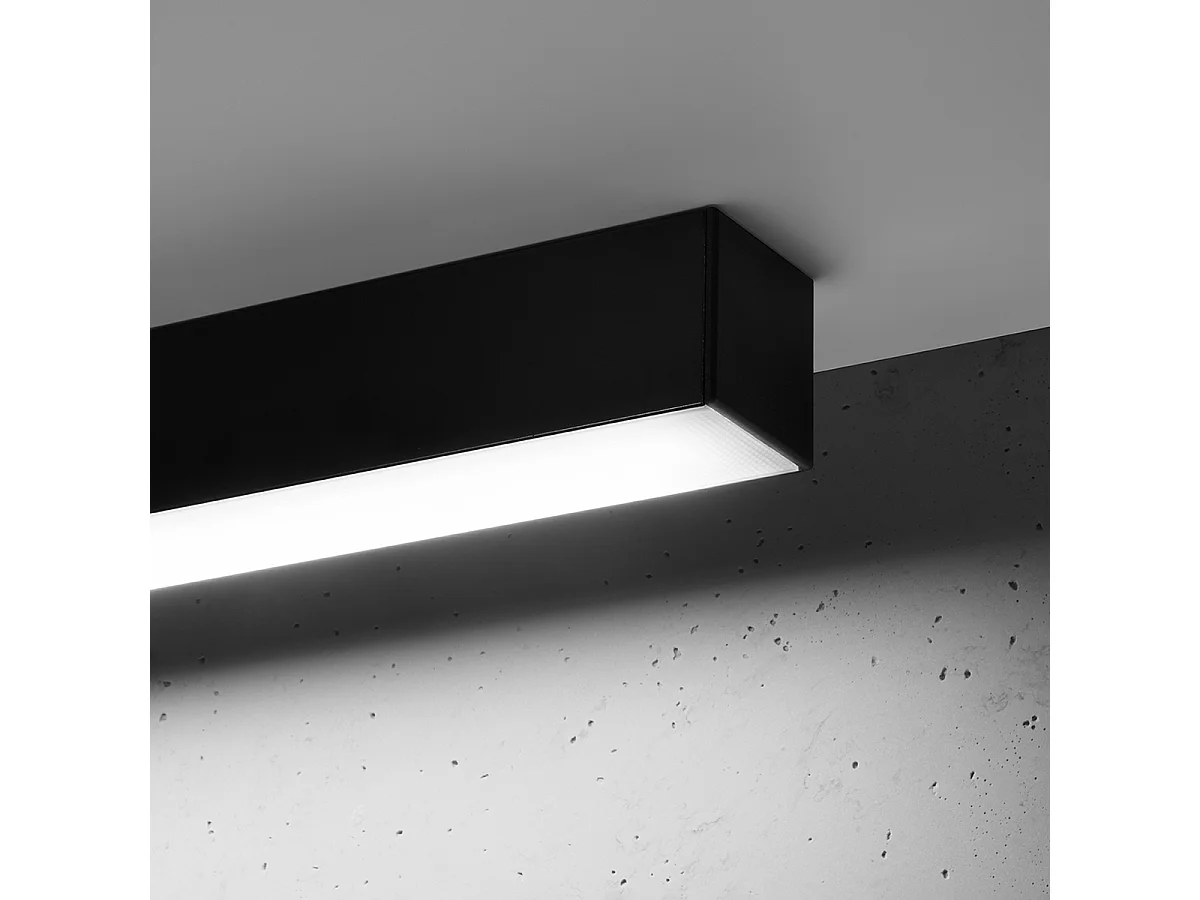 Integrated LED  65cm Linear Flush licht Black 4000K Integriertes LED 65cm Lineares Einbaulicht Schwarz 4000K