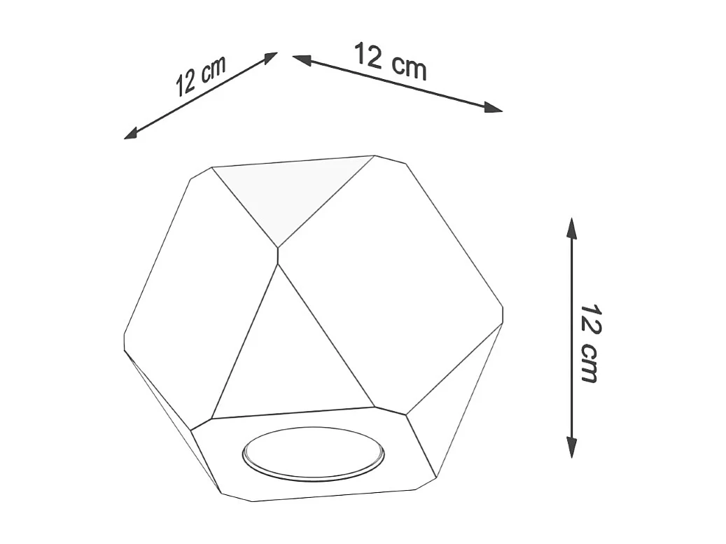 Sollux Lighting Woody Downlight monté en surface, bois naturel, 1x GU10