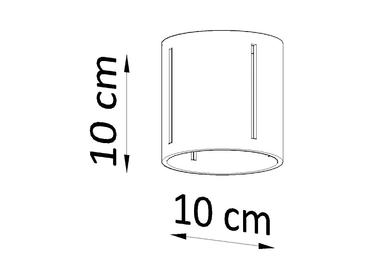Plafony Nowoczesny Inez, Aluminium - 1 Źródło - L.10 X H.10 Cm - Biały
