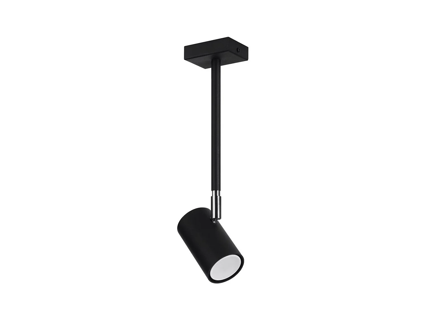 Plafondlampen Norano Modern Van  - 1 Lichtbronnen - L.10 X H.33 Cm - Zwart