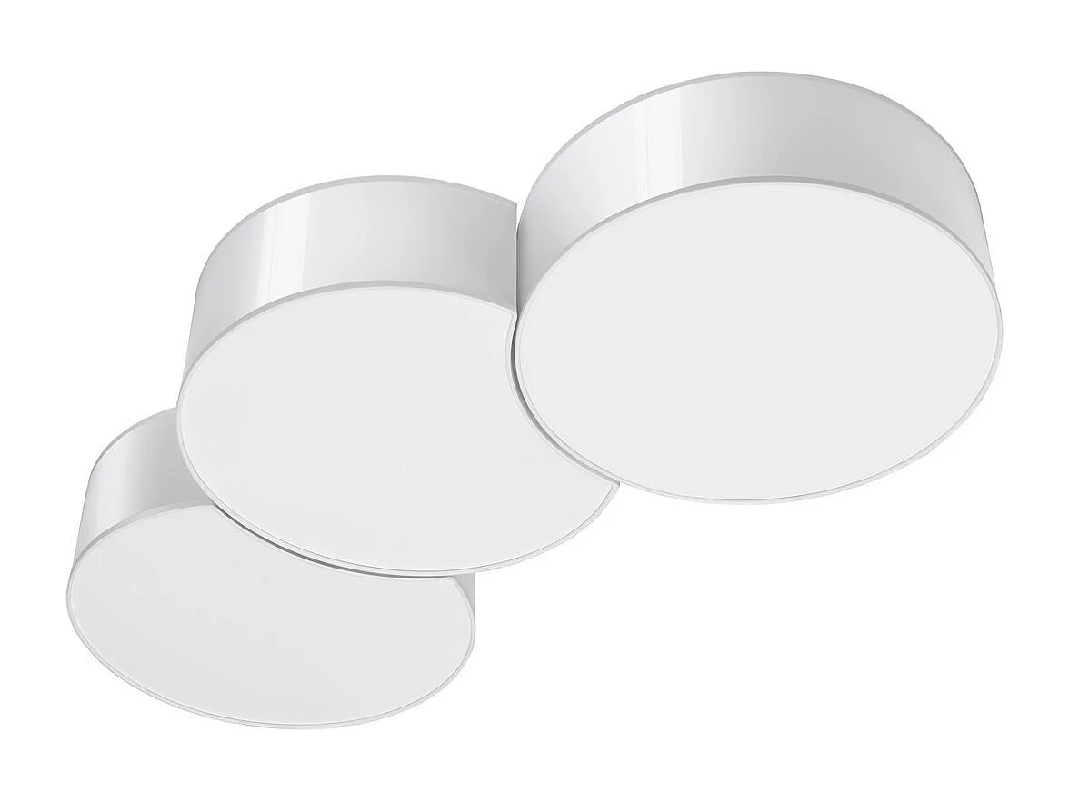 Sollux lichting Circle Dekorative Unterputz-Deckenleuchte, Weiß, 91 cm