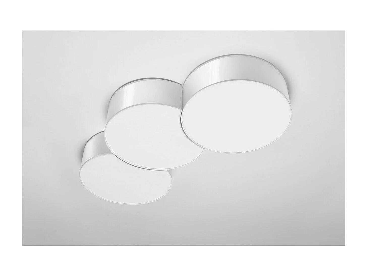 Sollux lichting Circle Dekorative Unterputz-Deckenleuchte, Weiß, 91 cm