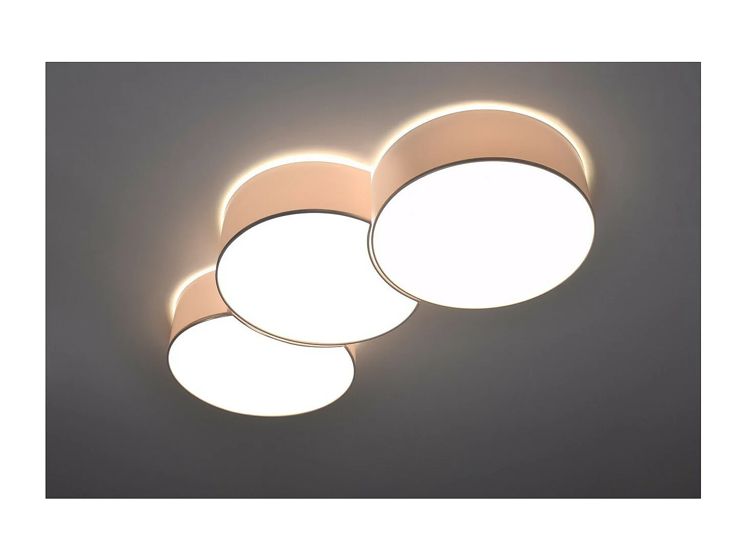 Sollux lichting Circle Dekorative Unterputz-Deckenleuchte, Weiß, 91 cm