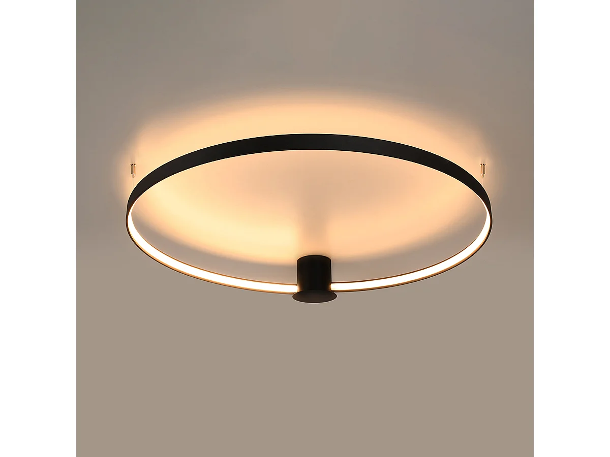 Luminárias De Teto Rio Moderno, Alumínio - 1 Lichtbronnen - L.110 X H.16 Cm - Branco