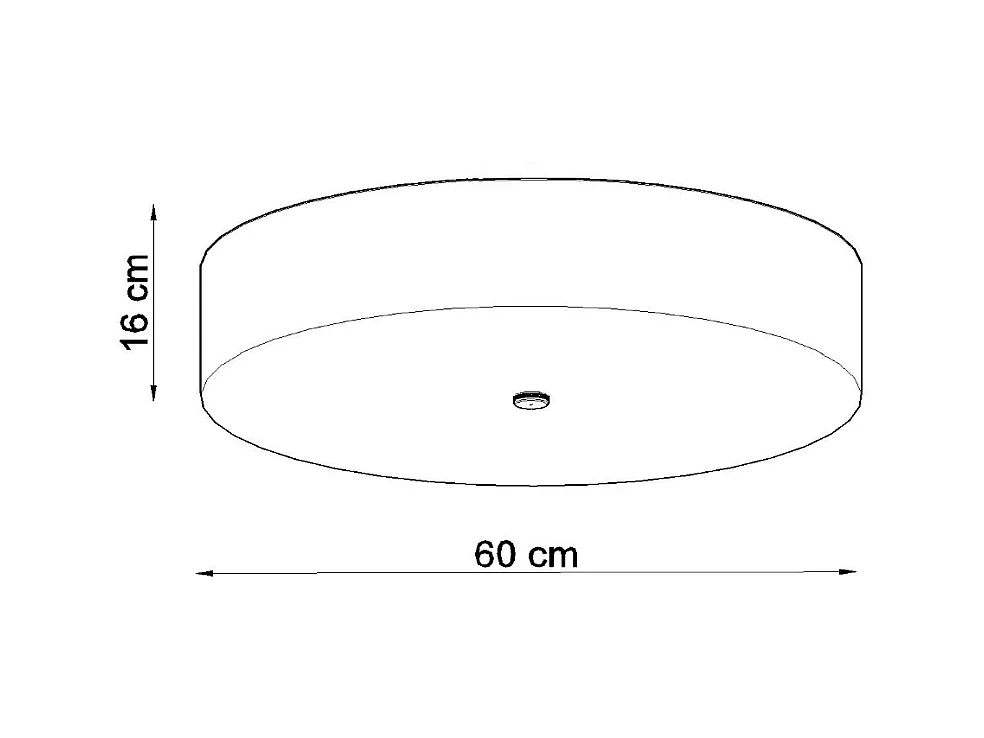 Sollux SKALA Plafonnier Cylindrique Blanc 60cm E27