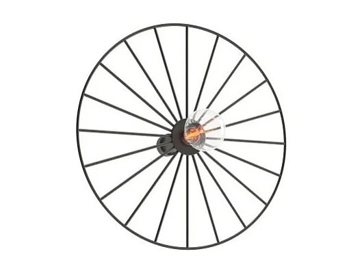 Sollux Lighting Sirkel Aplique, Negro, 30cm, 1x E27