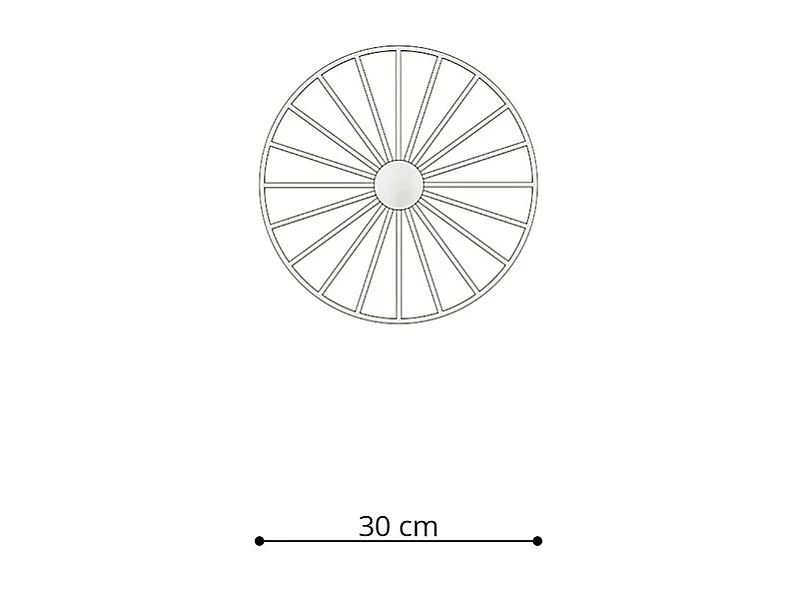 Luminárias De Teto Sirkel Moderno, Aço - 1 Lichtbronnen - L.30 X H.17 Cm - Preto