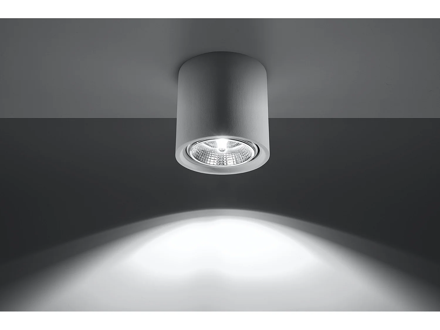 Plafon KALU ceramiczny biały