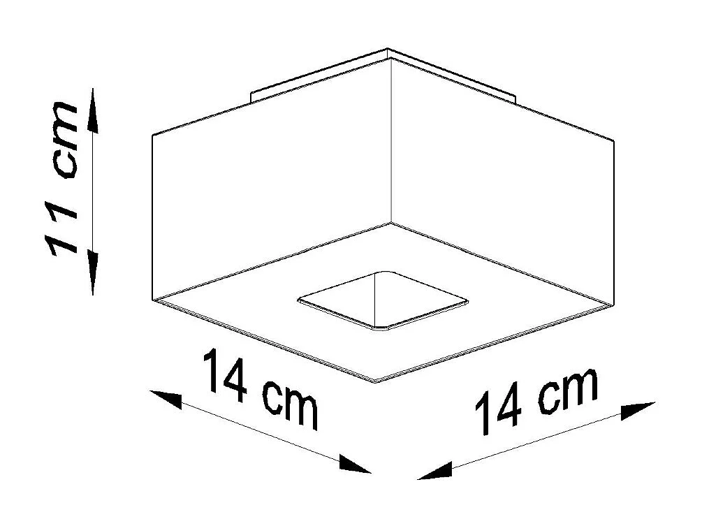 Luminárias De Teto Mono Minimalista, Aço - 1 Lichtbronnen - L.14 X H.11 Cm - Branco Preto