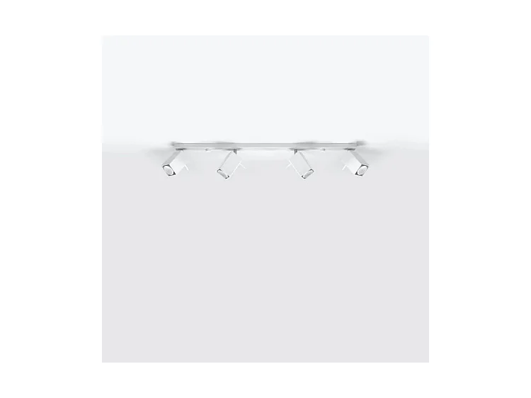 Plafondlampen Merida Modern Van  - 4 Lichtbronnen - L.80 X H.16 Cm - Wit