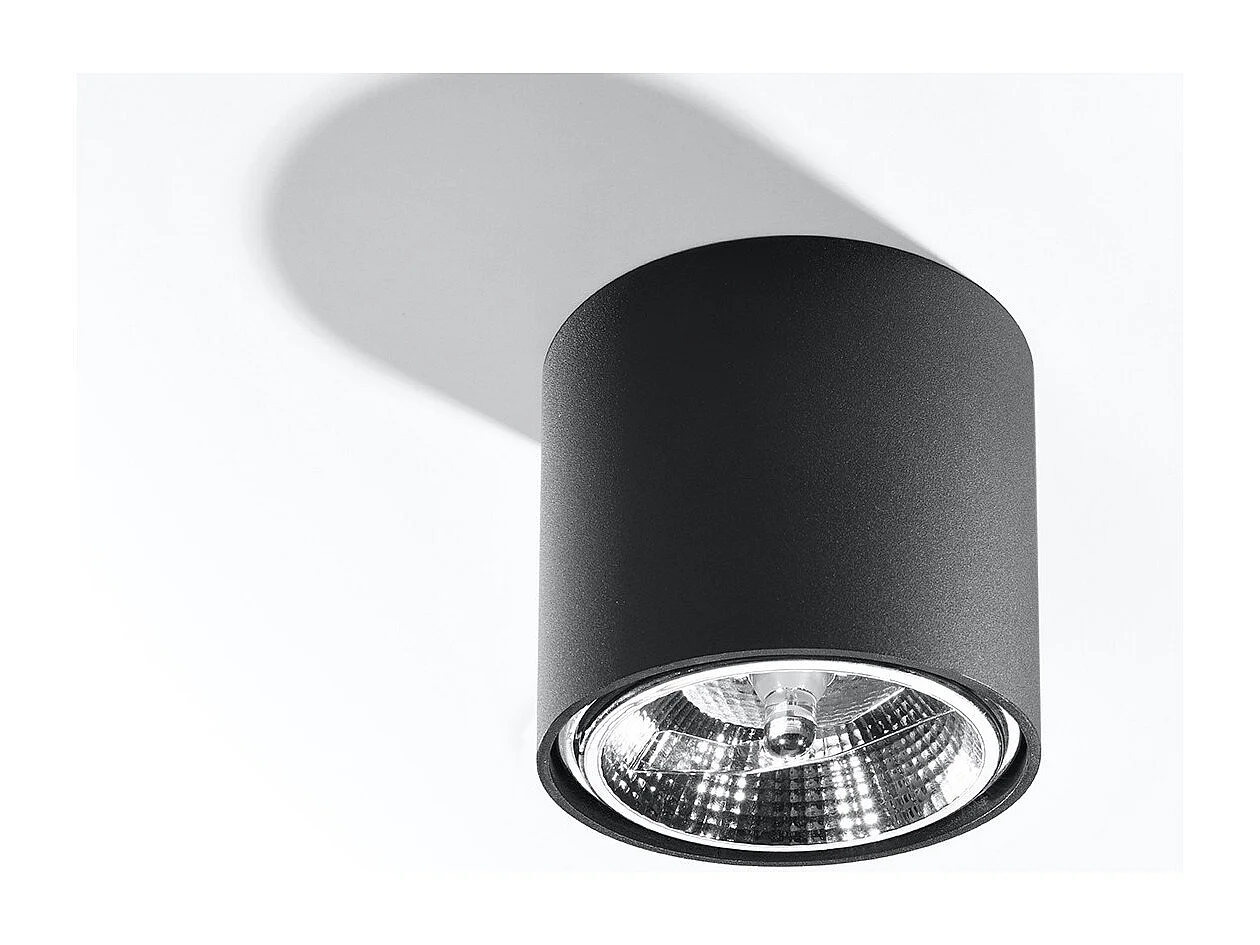 Sollux TIUBE Plafonniers encastrables Ronds Plafonnier Noir GU10