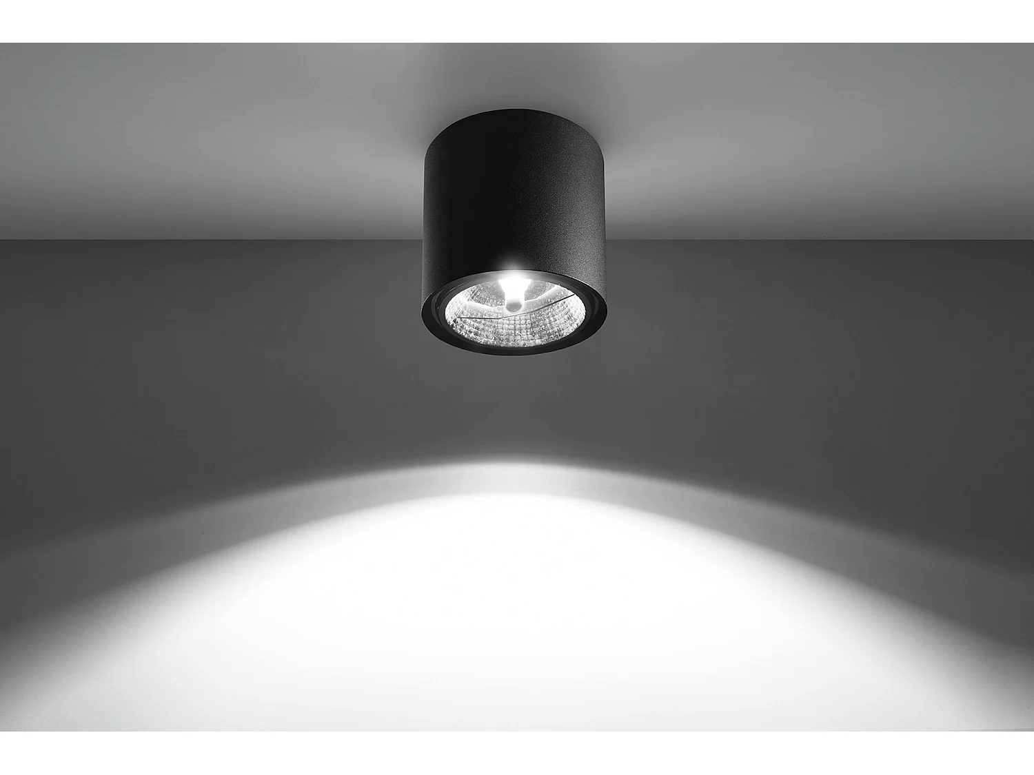 Sollux TIUBE Plafonniers encastrables Ronds Plafonnier Noir GU10