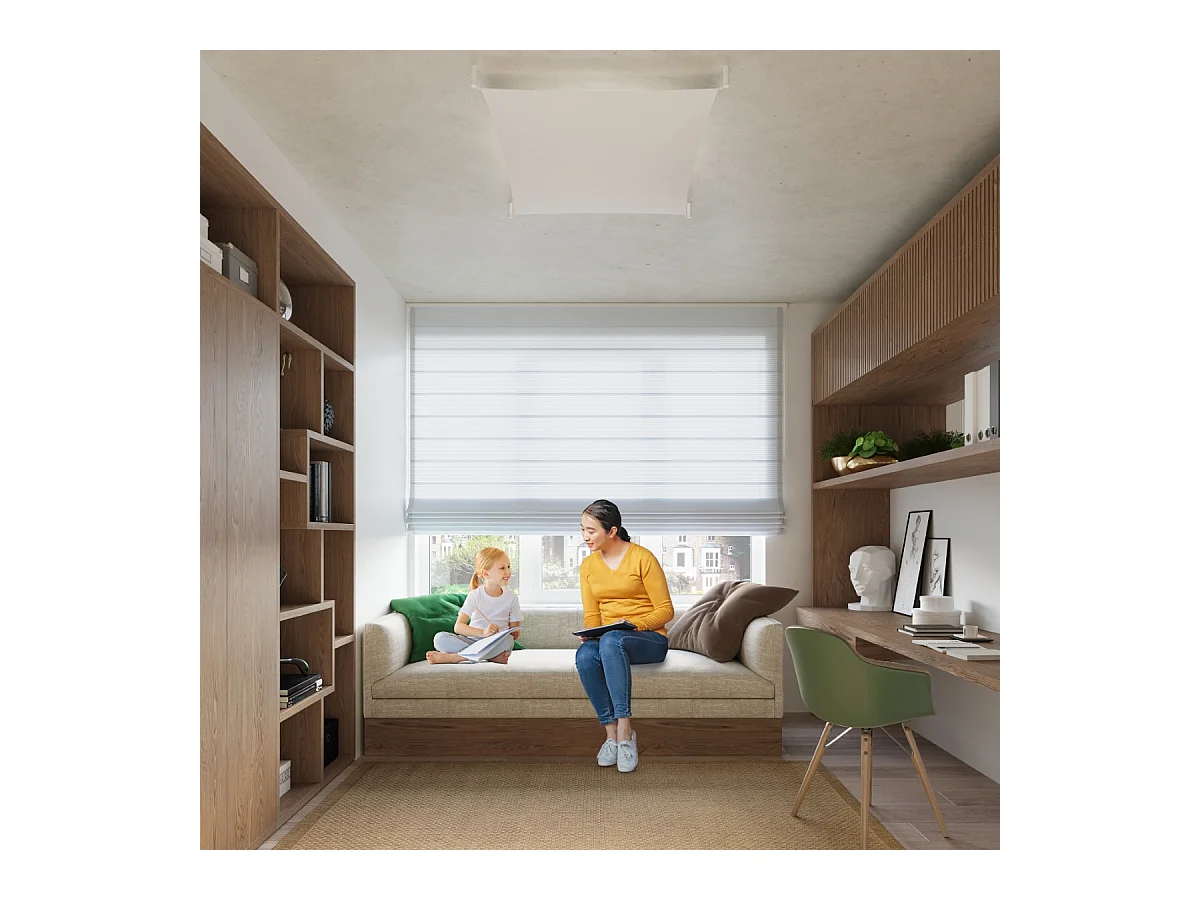 Sollux LUNA Tissu Décoratif Encastré Blanc Clair G13