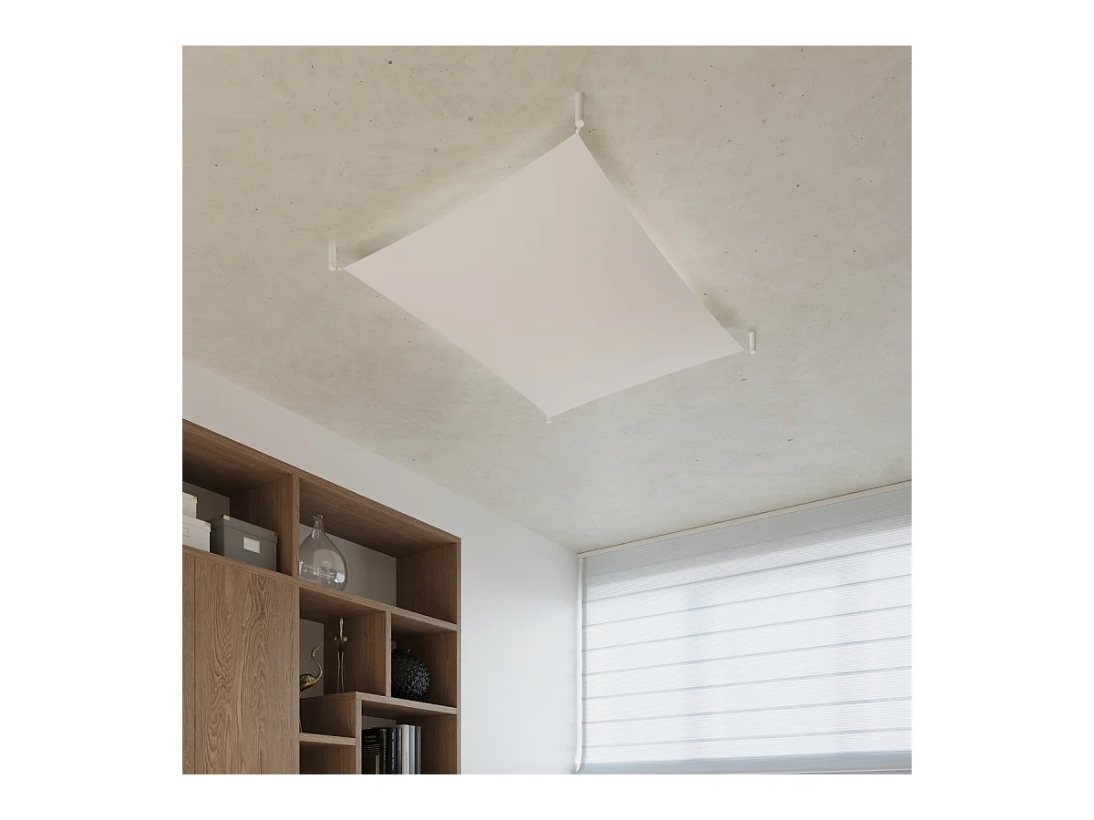 Sollux LUNA Tissu Décoratif Encastré Blanc Clair G13