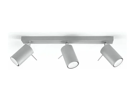 Sollux RING - Barra Faretti 3 Luci Grigio, GU10