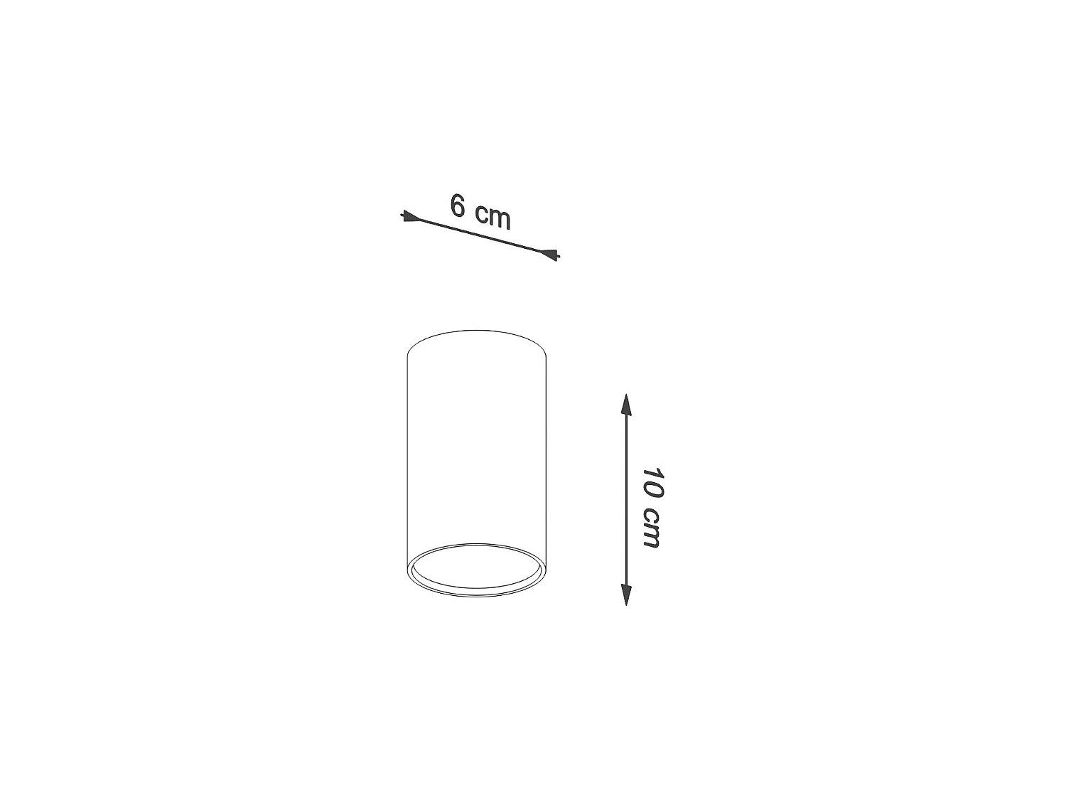 Sollux Lighting Lagos Downlight monté en surface, noir, 10 cm