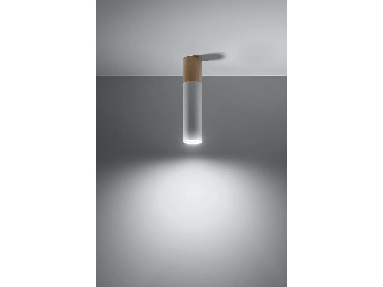 Sollux PABLO Plafonniers encastrables Flush Light Blanc, Bois naturel GU10