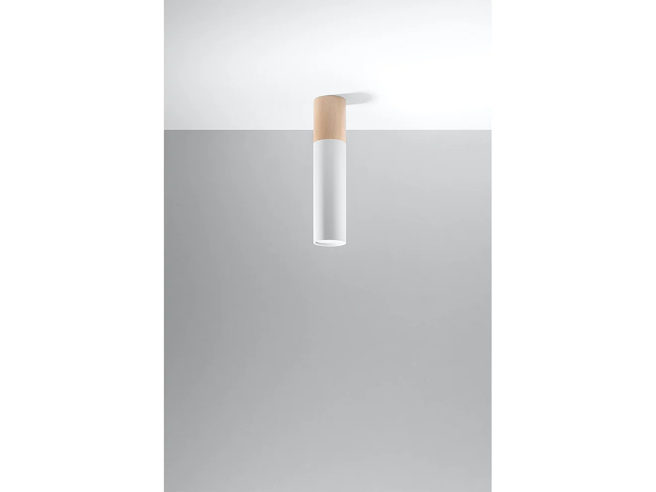 Sollux PABLO Plafonniers encastrables Flush Light Blanc, Bois naturel GU10