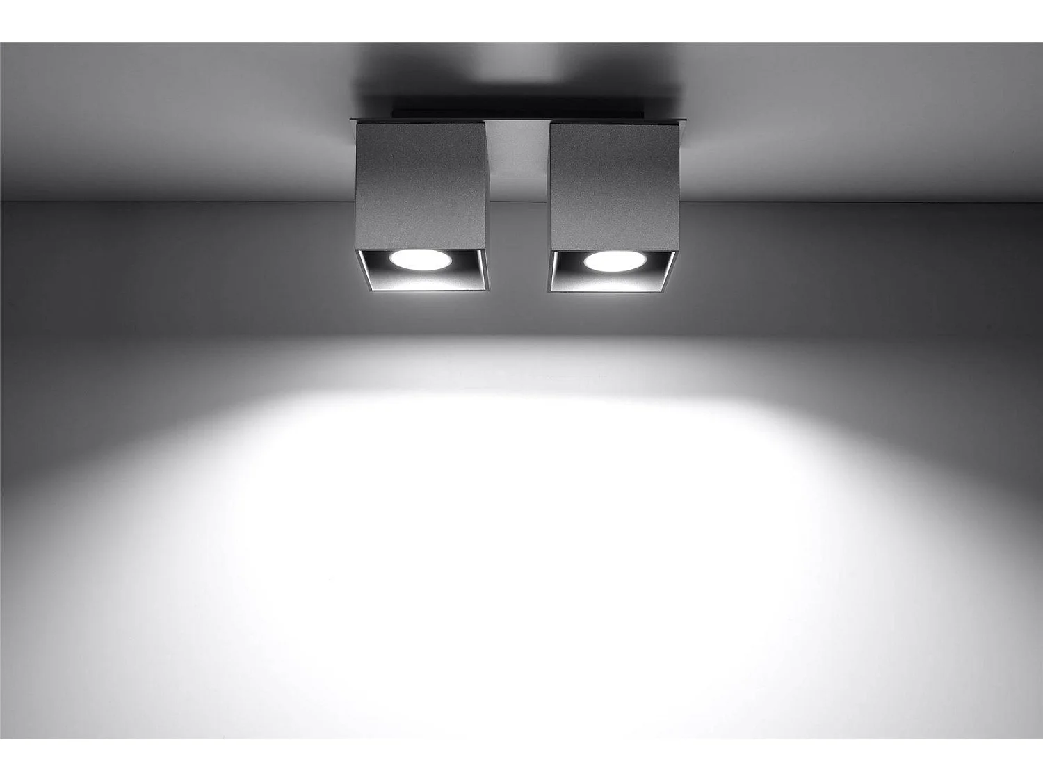 Sollux QUAD - 2 licht Suface Mounted Abwärtsstrahler Grey, GU10