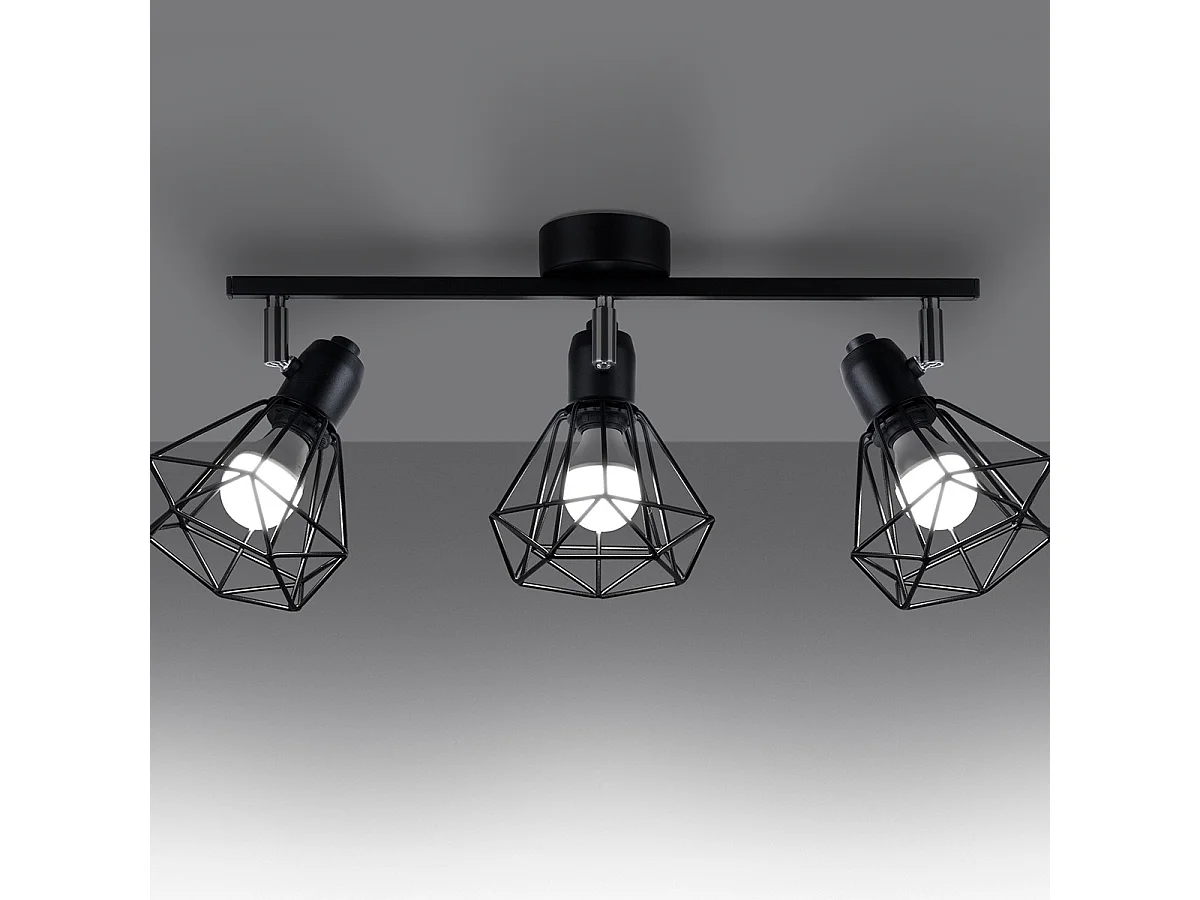 Sollux Artemis Plafonnier Spot Bar Noir