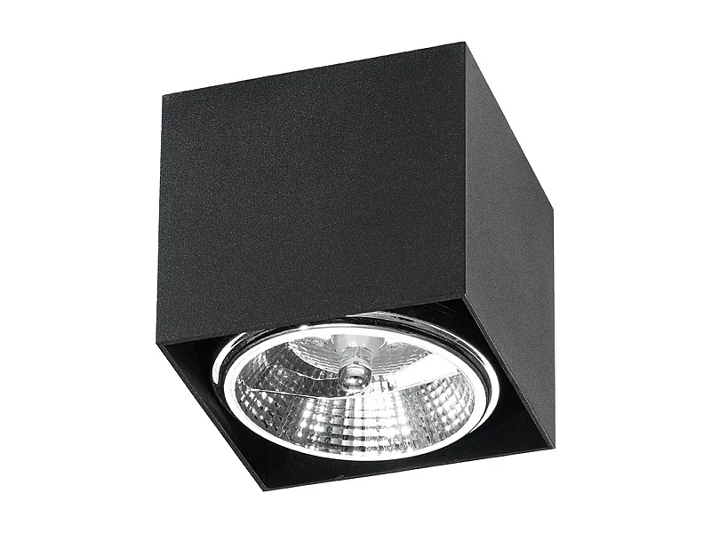 Sollux BLAKE Plafonniers encastrables Square Flush Light Noir GU10