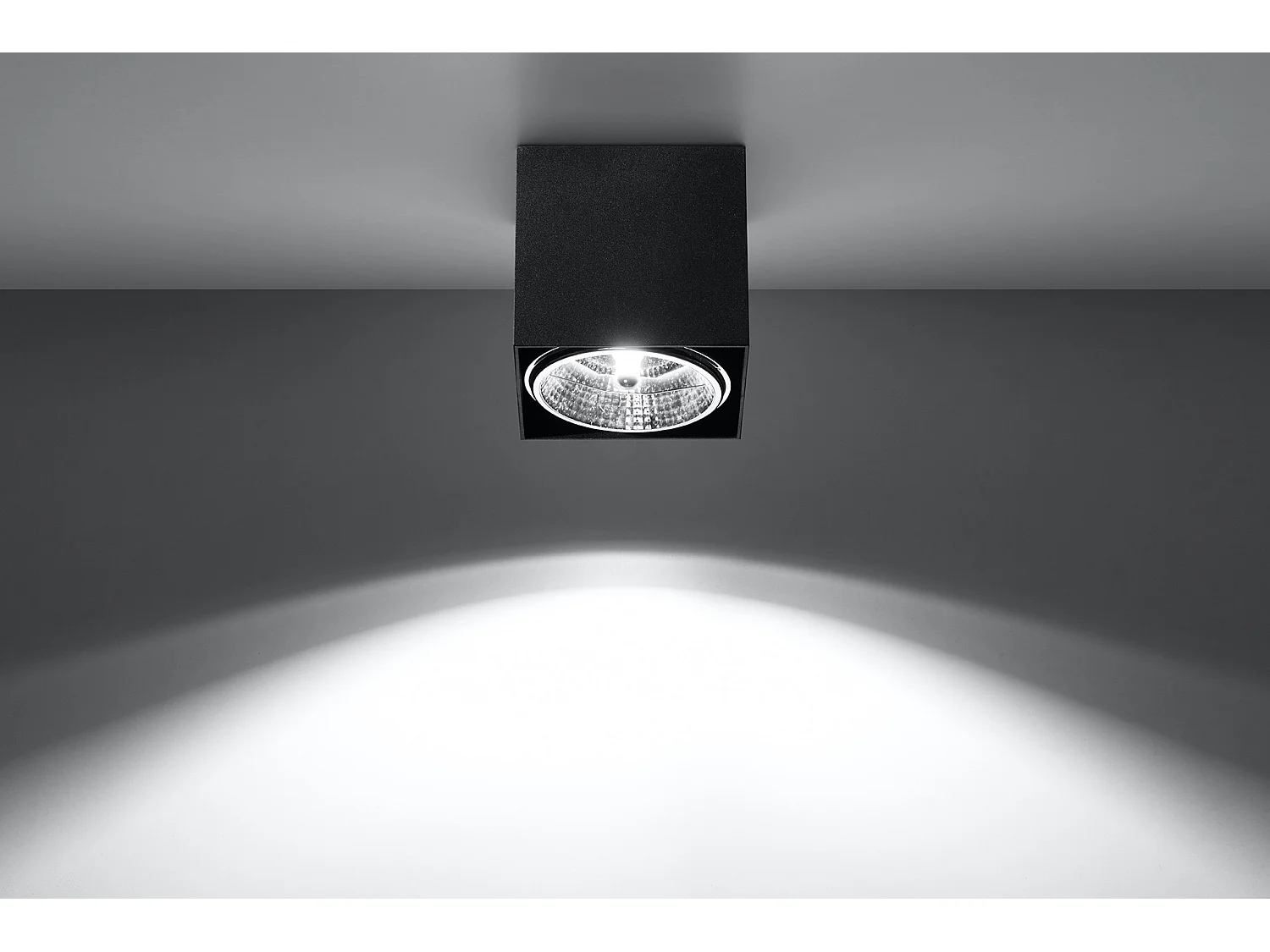 Sollux BLAKE Plafonniers encastrables Square Flush Light Noir GU10