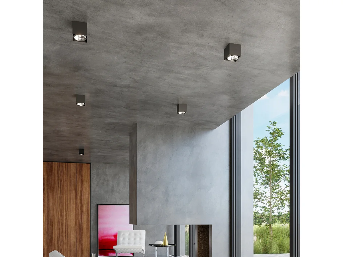 Sollux BLAKE Plafonniers encastrables Square Flush Light Noir GU10