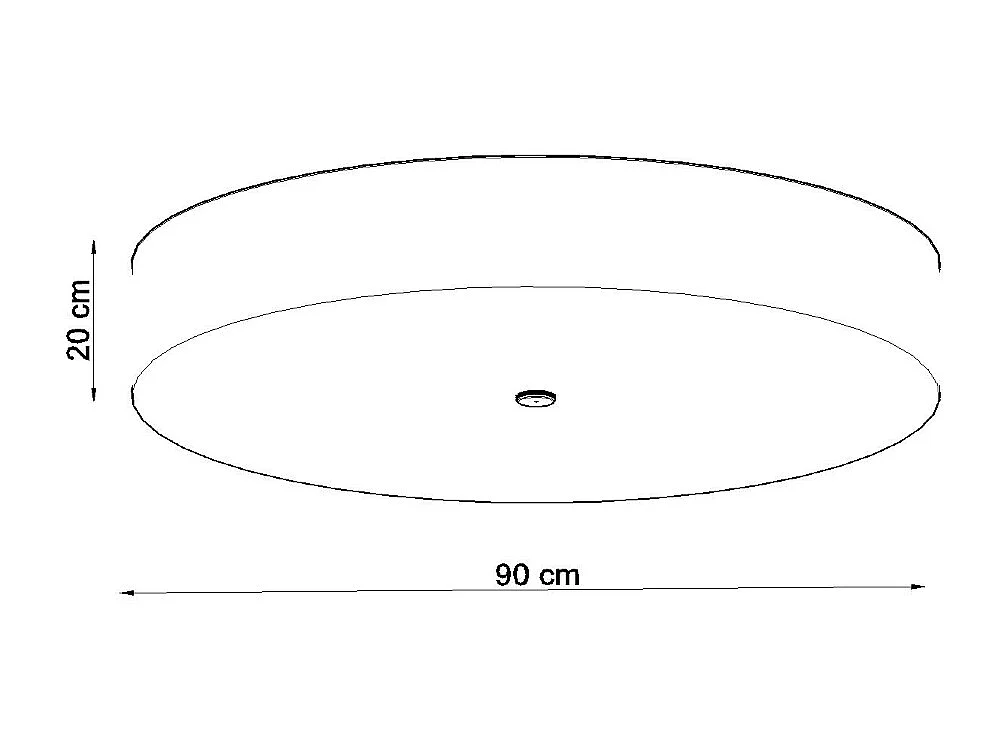 Plafon SKALA 90 biały