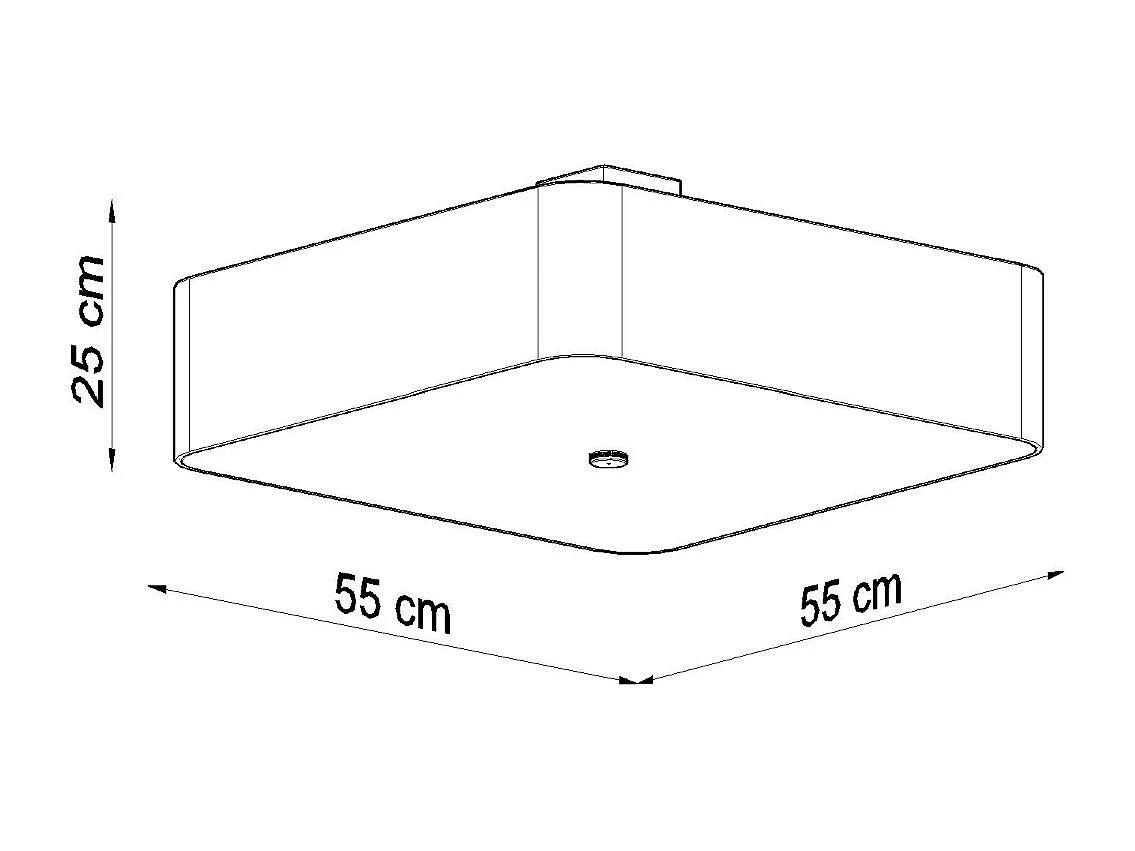 Sollux LOKKO Plafonnier Carré Blanc 55cm E27