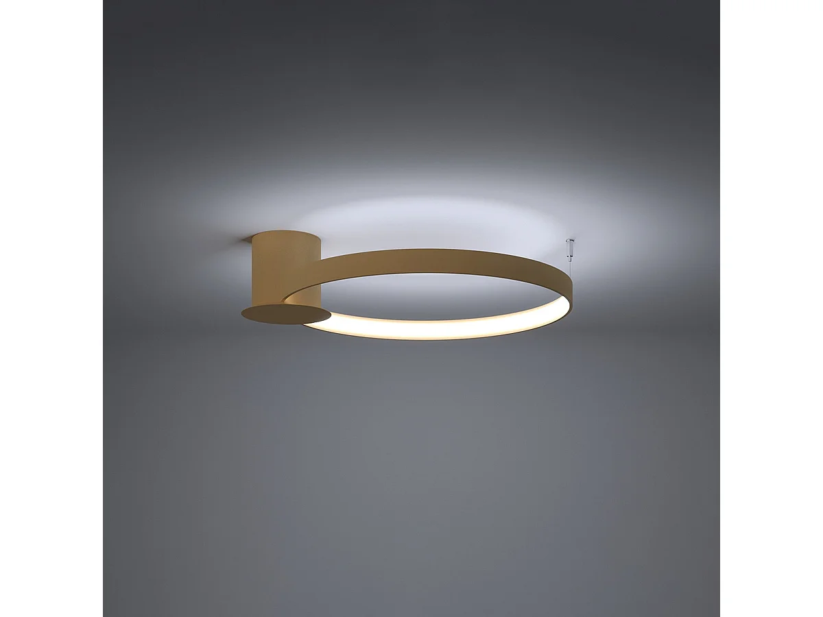 Sollux Rio Luz Semi Empotrar Led Integrada Dorada