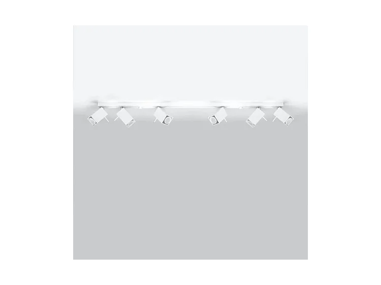 Plafondlampen Merida Modern Van  - 6 Lichtbronnen - L.118 X H.16 Cm - Wit