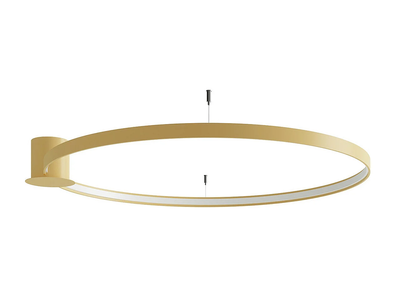 Luminárias De Teto Rio Moderno, Alumínio - 1 Lichtbronnen - L.110 X H.16 Cm - Dourado