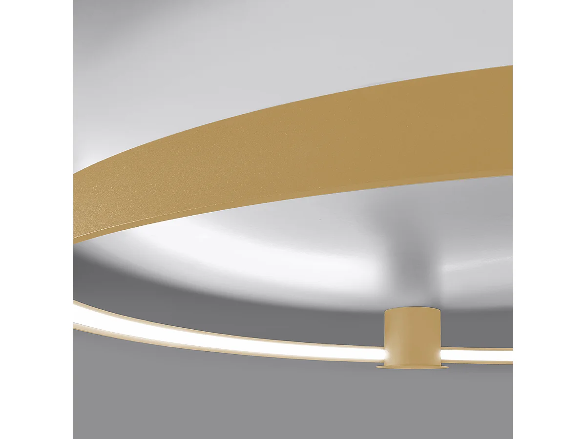 Luminárias De Teto Rio Moderno, Alumínio - 1 Lichtbronnen - L.110 X H.16 Cm - Dourado