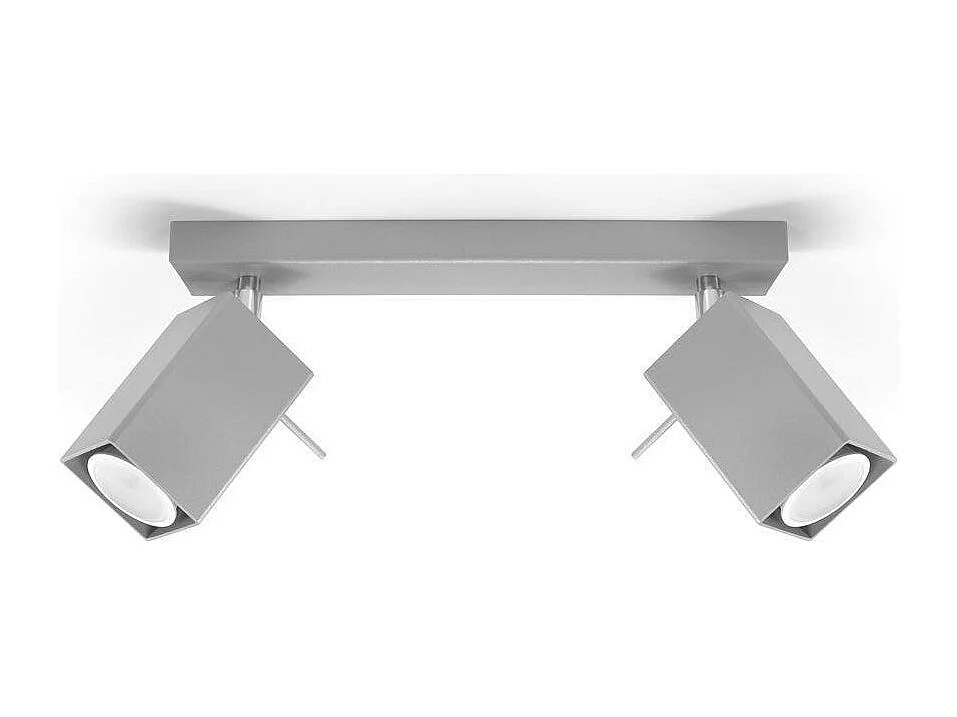 Luminárias De Teto Merida Moderno, Aço - 2 Lichtbronnen - L.30 X H.16 Cm - Cinza