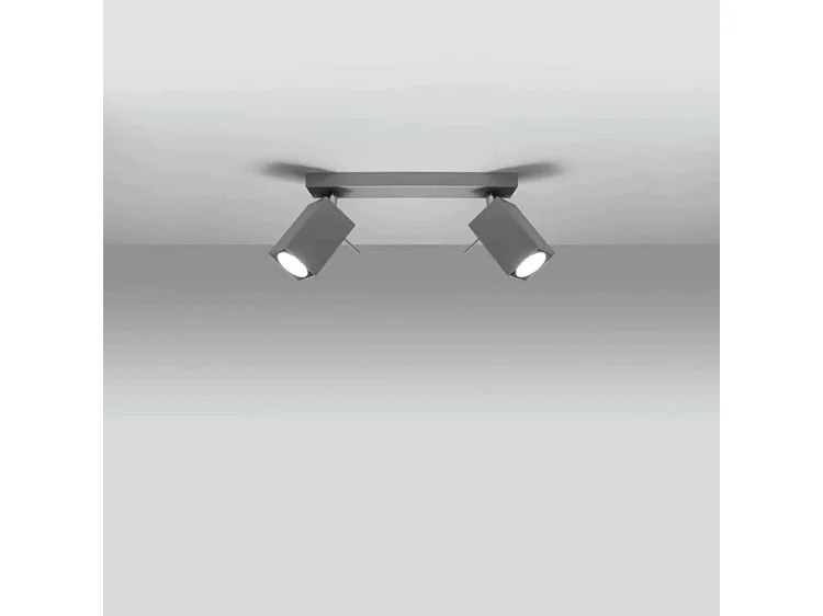 Sollux MERIDA Barre de projecteur à 2 lumières gris, GU10