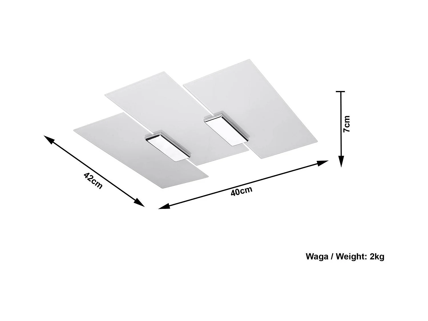 Sollux FABIANO - 3 licht Decorative Flush licht Weiß, Chrom, E27