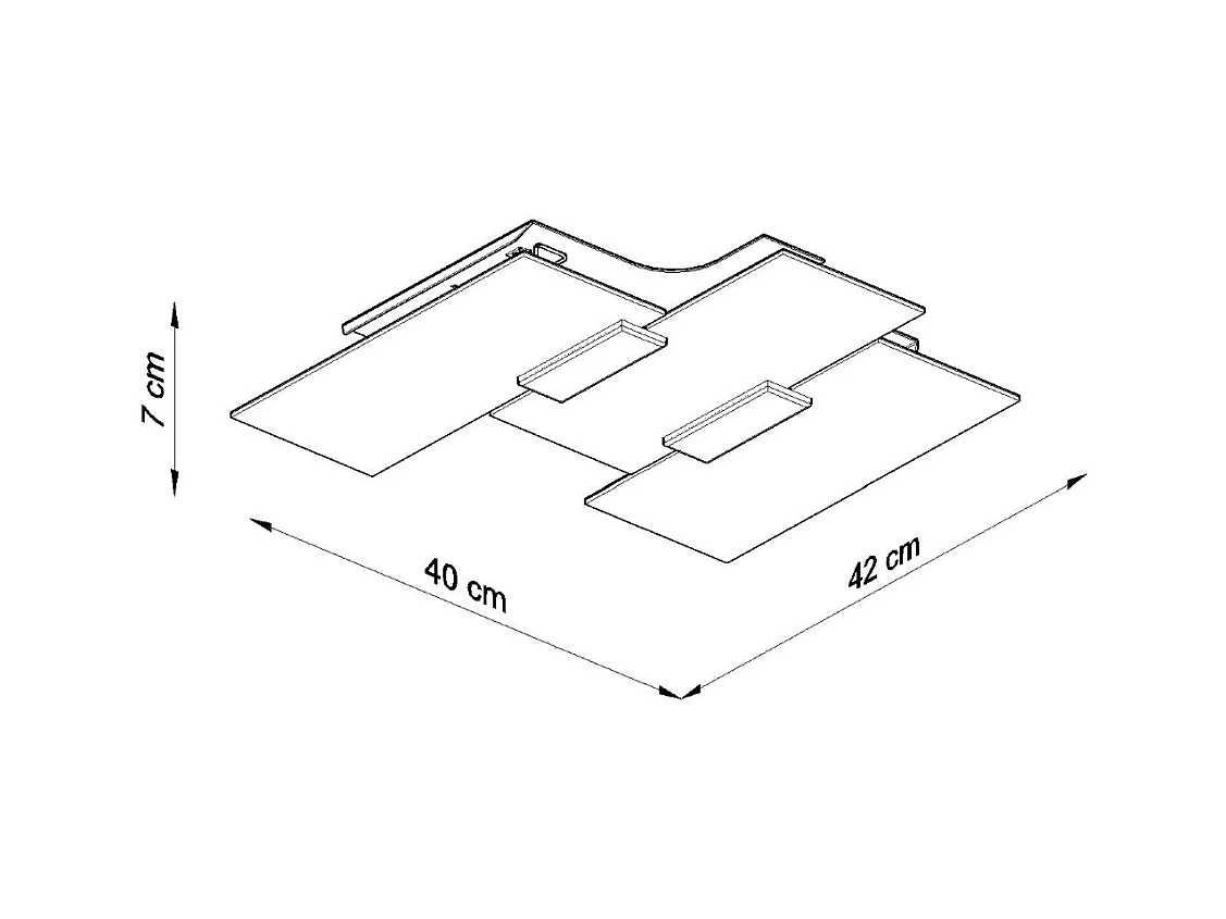 Sollux FABIANO - 3 licht Decorative Flush licht Weiß, Chrom, E27