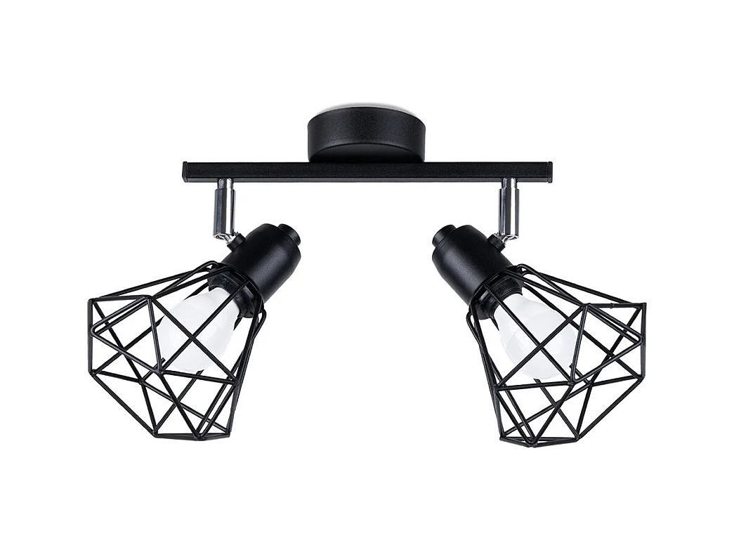 Sollux Artemis Spot de Plafond Twin Noir