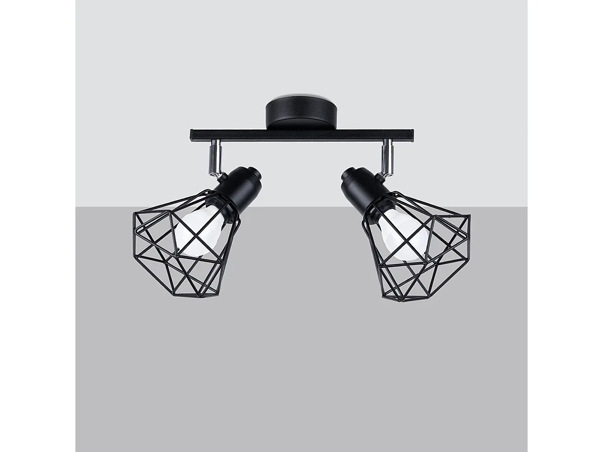 Plafondlampen Artemis Modern Van  - 2 Lichtbronnen - L.31 X H.19 Cm - Zwart