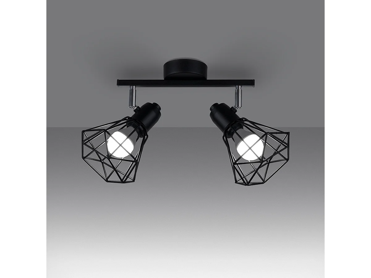 Plafondlampen Artemis Modern Van  - 2 Lichtbronnen - L.31 X H.19 Cm - Zwart