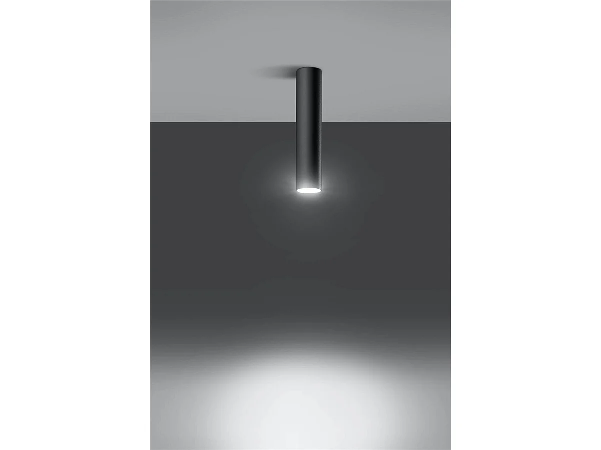 Sollux LAGOS - 1 Lichtoberflächenmontiertes Abwärtsstrahler Schwarz, GU10