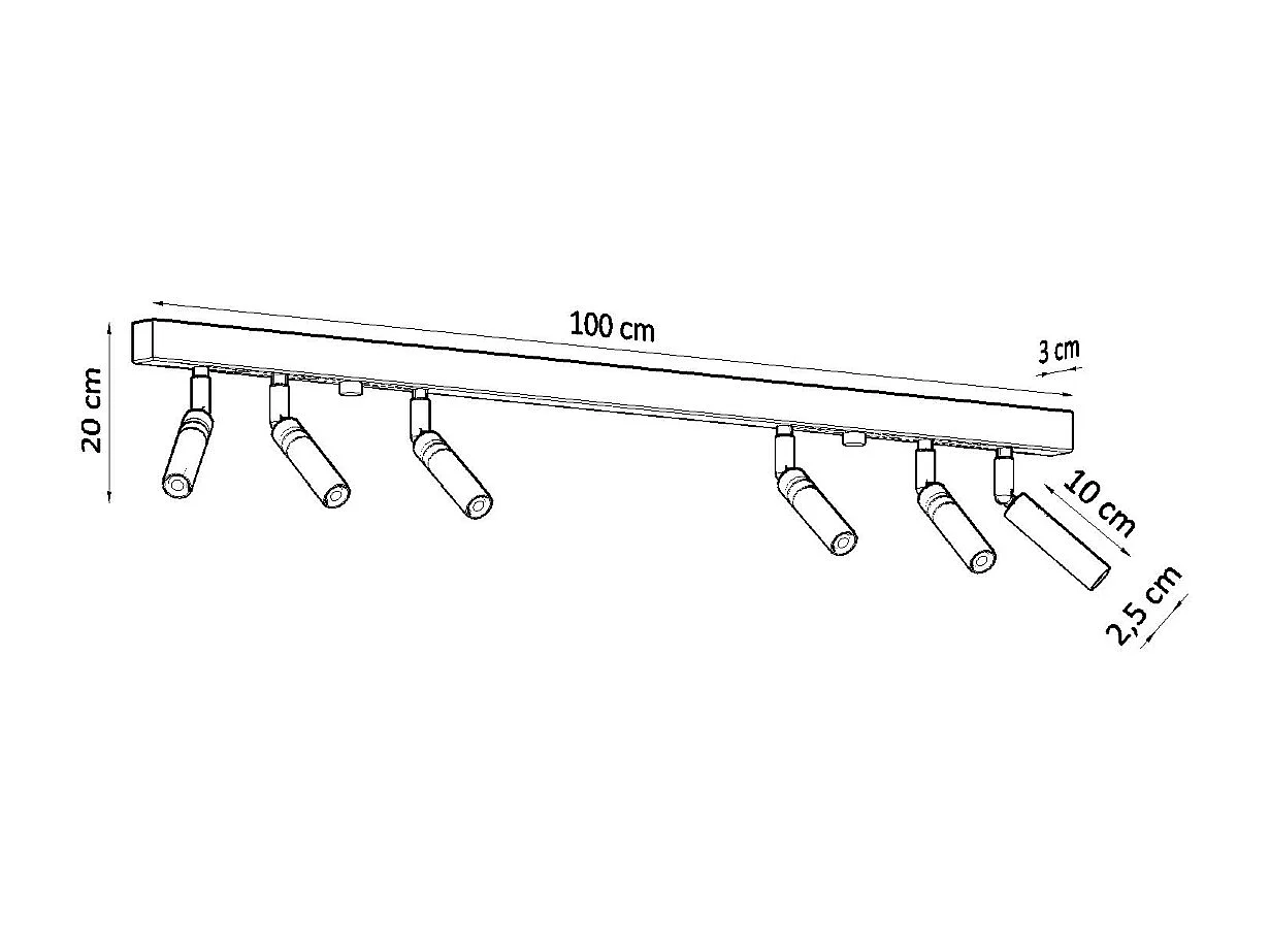Straight Bar Flush 6 licht White G9 Straight Bar Flush 6 Hellweiß G9