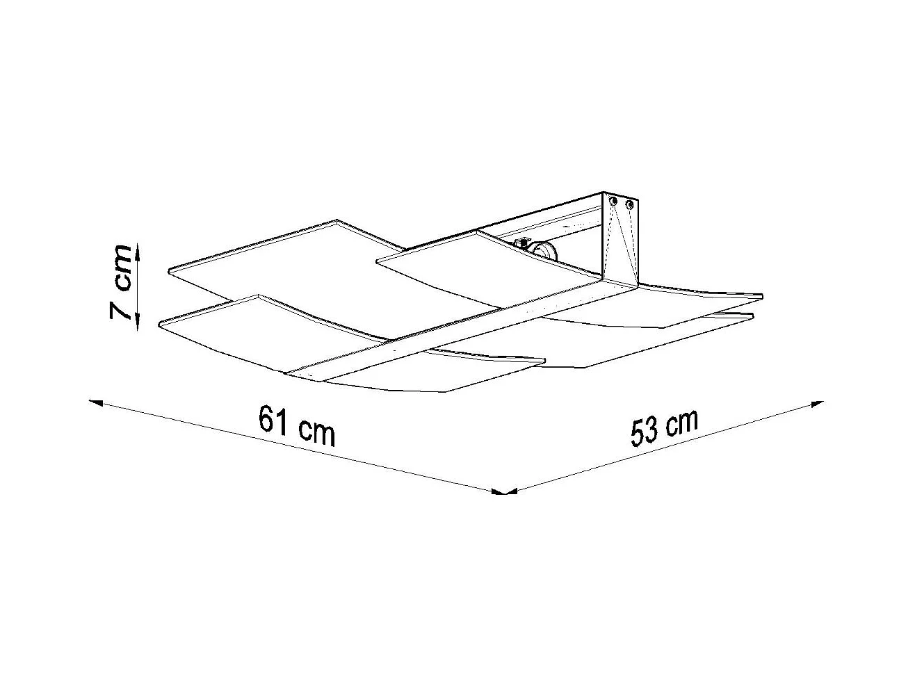 Sollux Lighting Celia Plafonnier décoratif encastré, blanc, 3x E27