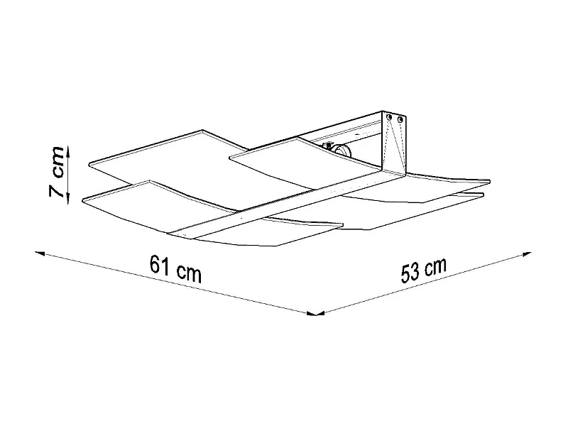 Sollux Lighting Celia Plafonnier décoratif encastré, blanc, 3x E27